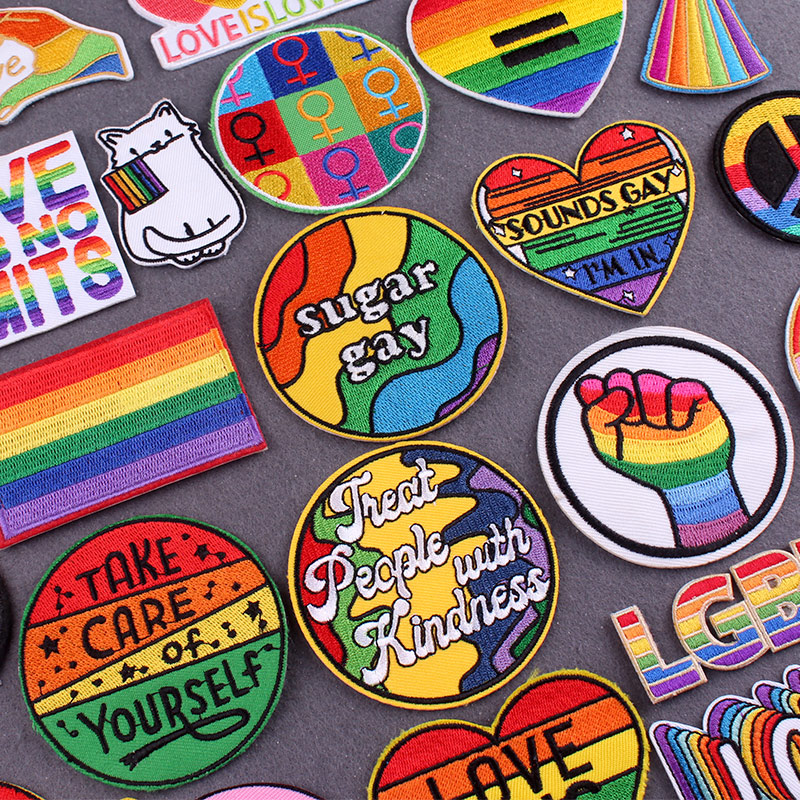 Velcro Sew On - Regenbogen-Patches auf Kleidung, Gay Pride, LGBT-Patch,
