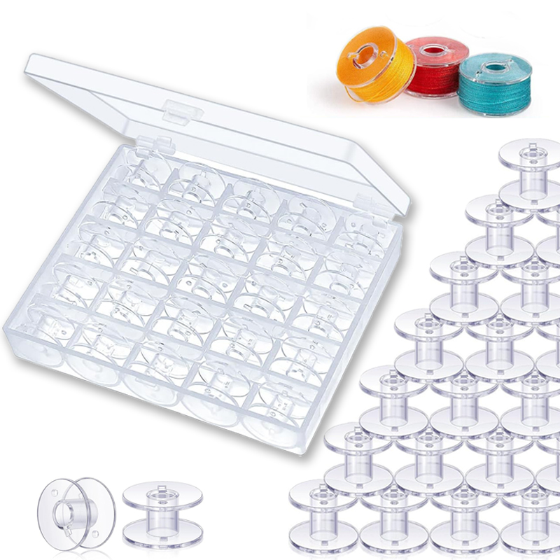 Sewing Machine Yarn - 25 Stück Heimnähmaschine, Bodengewinde, Spulen-Set, Nähzubehör,