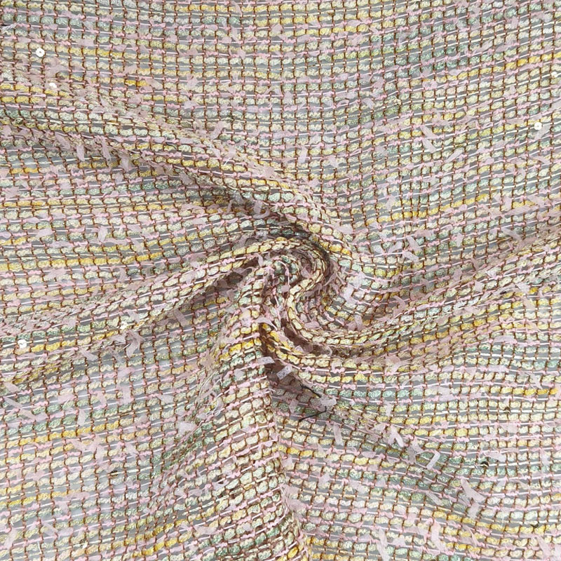 Sewing Tweed - Leichter, ausgehöhlter Tweed-Stoff mit Bandmuster für