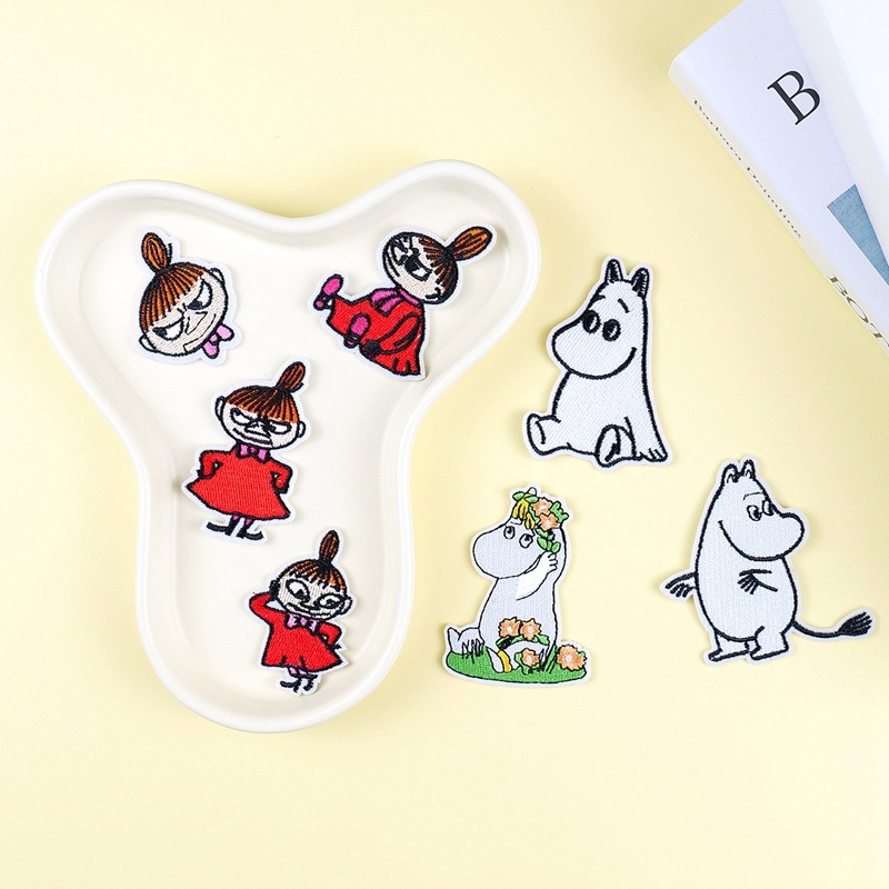 Sewing Repair - Moomin Niedliche Cartoon-Stickerei-Aufnäher zum Aufbügeln oder