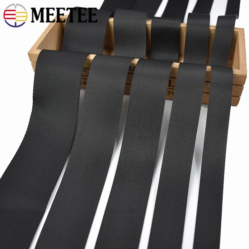 Binding Tape Bias - 5M 10-100mm 0,7mm Dickes Schwarzes Nylon