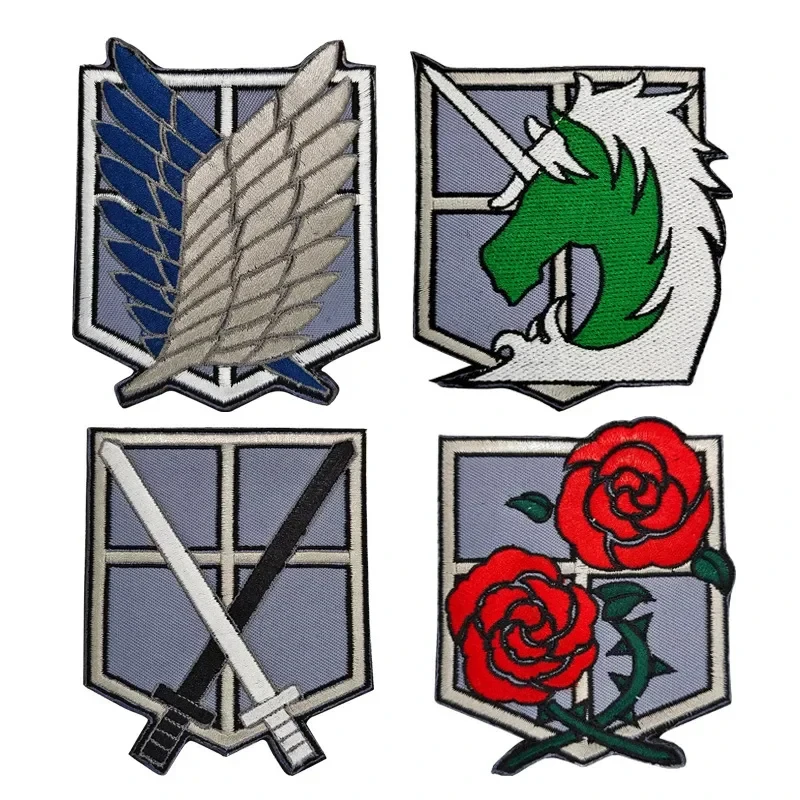 Velcro Sew On - Attack on Titan Anime-Stickerei-Patch mit Klettverschluss,