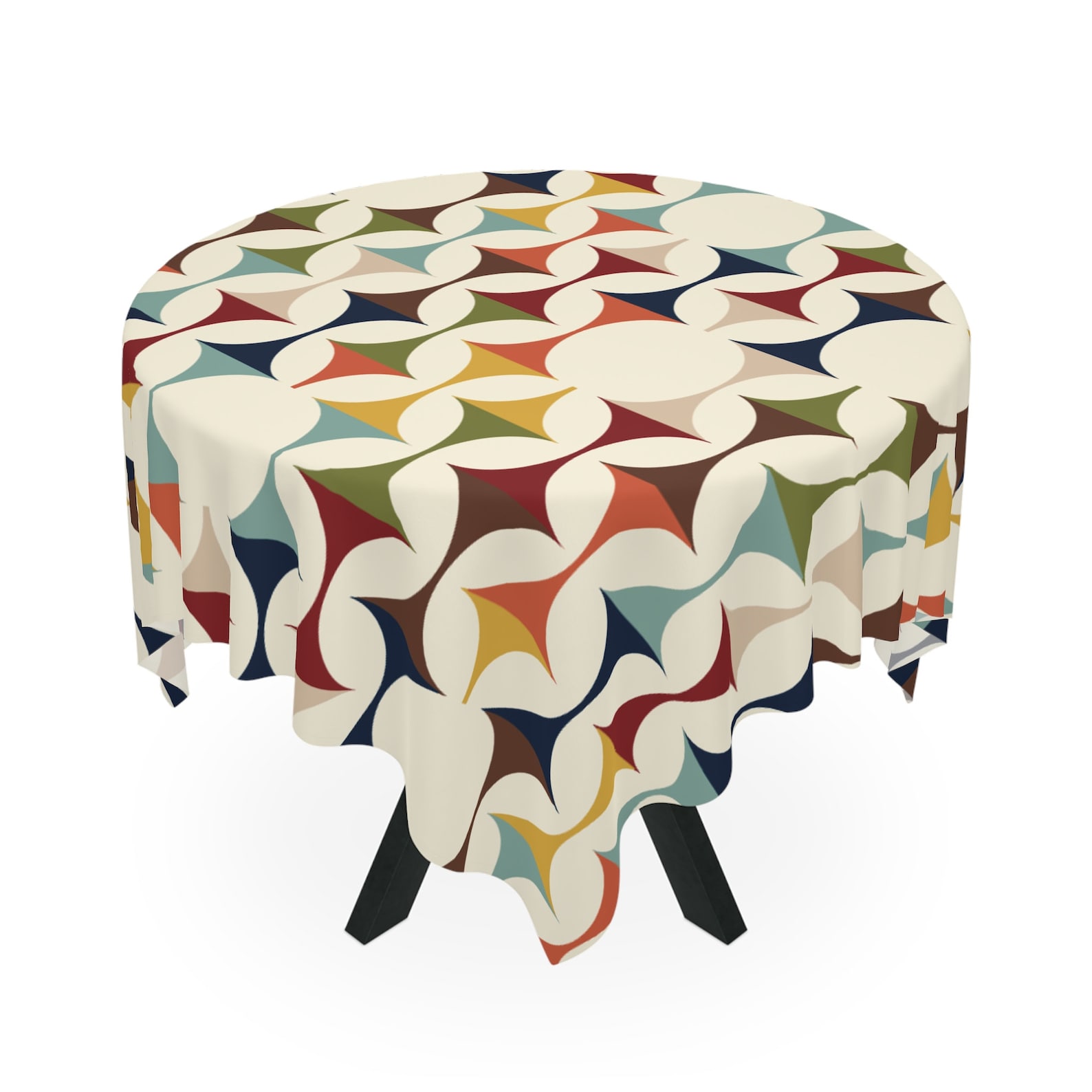 Century Textile & Sewing Supply Reviews - Mid-Century Modern Retro Geometrische Quadratische Tischdecke