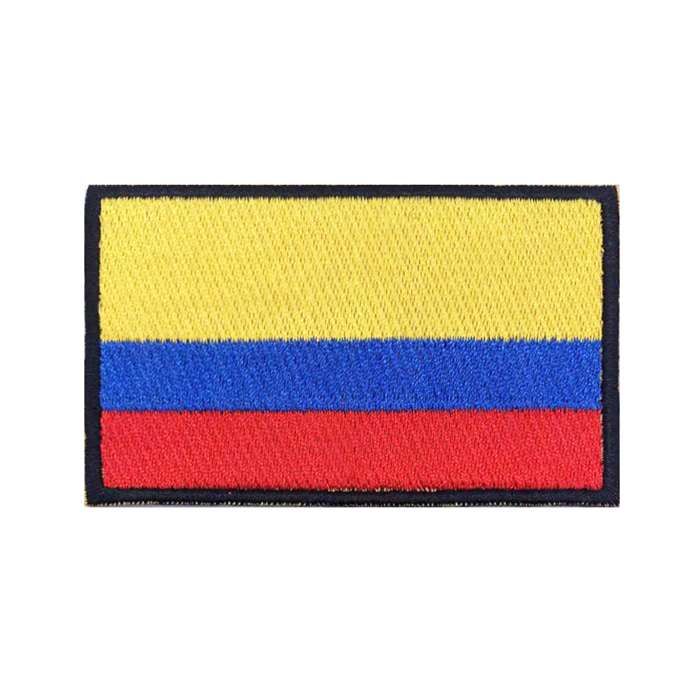 Velcro Sew On - Kolumbien-Flagge, Aufnäher, Armband, bestickter Aufnäher, Klettverschluss,