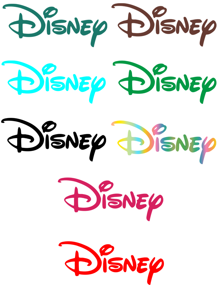 Velcro Sew On - 18 Farben Disney-Logo Aufnäher zum Aufbügeln,