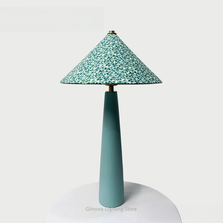 Century Textile & Sewing Supply Reviews - Blaugrüne Tischlampe in Regenschirmform: Stoff der