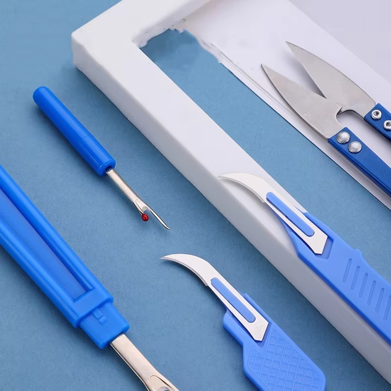 Seam Ripper Tool - 5-teiliges Nähnahttrenner-Set, Fadenentferner mit Schere, DIY-Nähwerkzeug