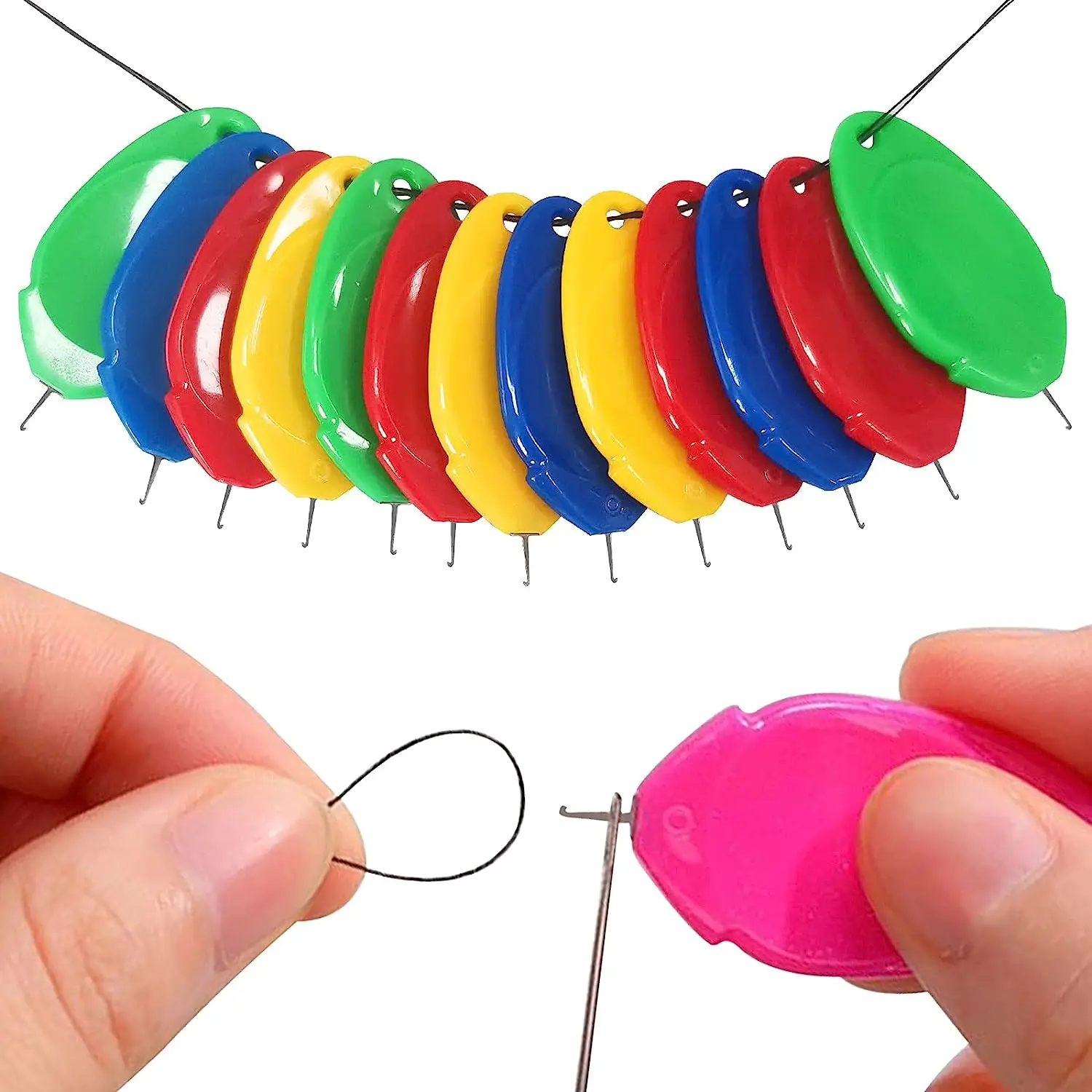 Needle Threader Tool - 6Pcs Nadel Einfädler Stich Einsetzen Werkzeug