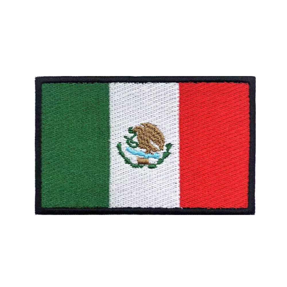 Velcro Sew On - Mexikanische Flagge Mexiko-Aufnäher, Armband, bestickter Aufnäher,