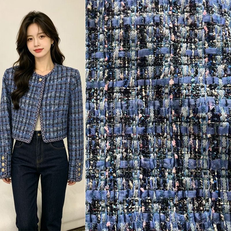 Blauer, garngefärbter, hochwer – Sewing Tweed Bewertung und Preis