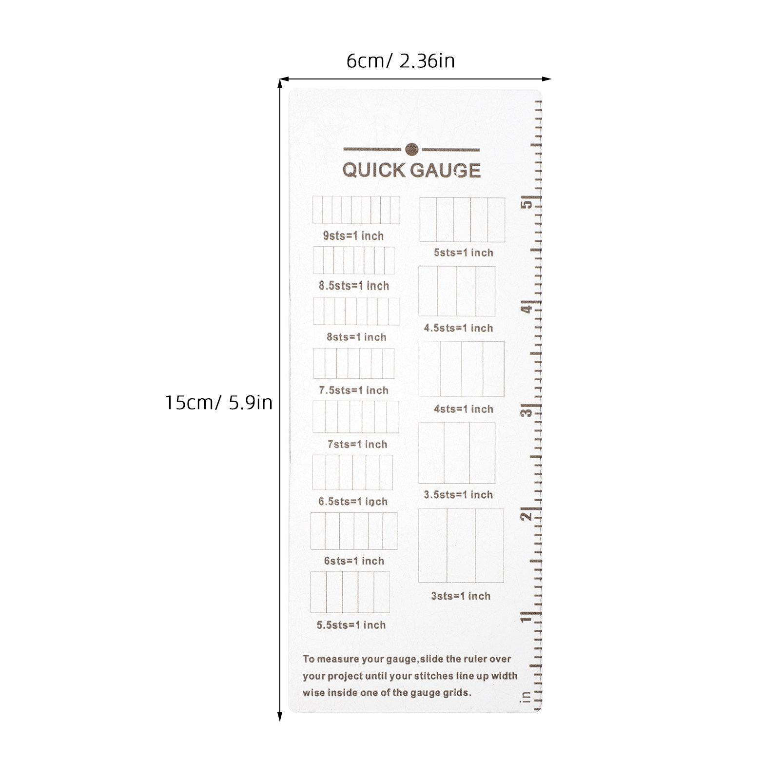 2 Stück Strickmaßstab aus Acry – Sewing Gauge Ruler Bewertung und Preis