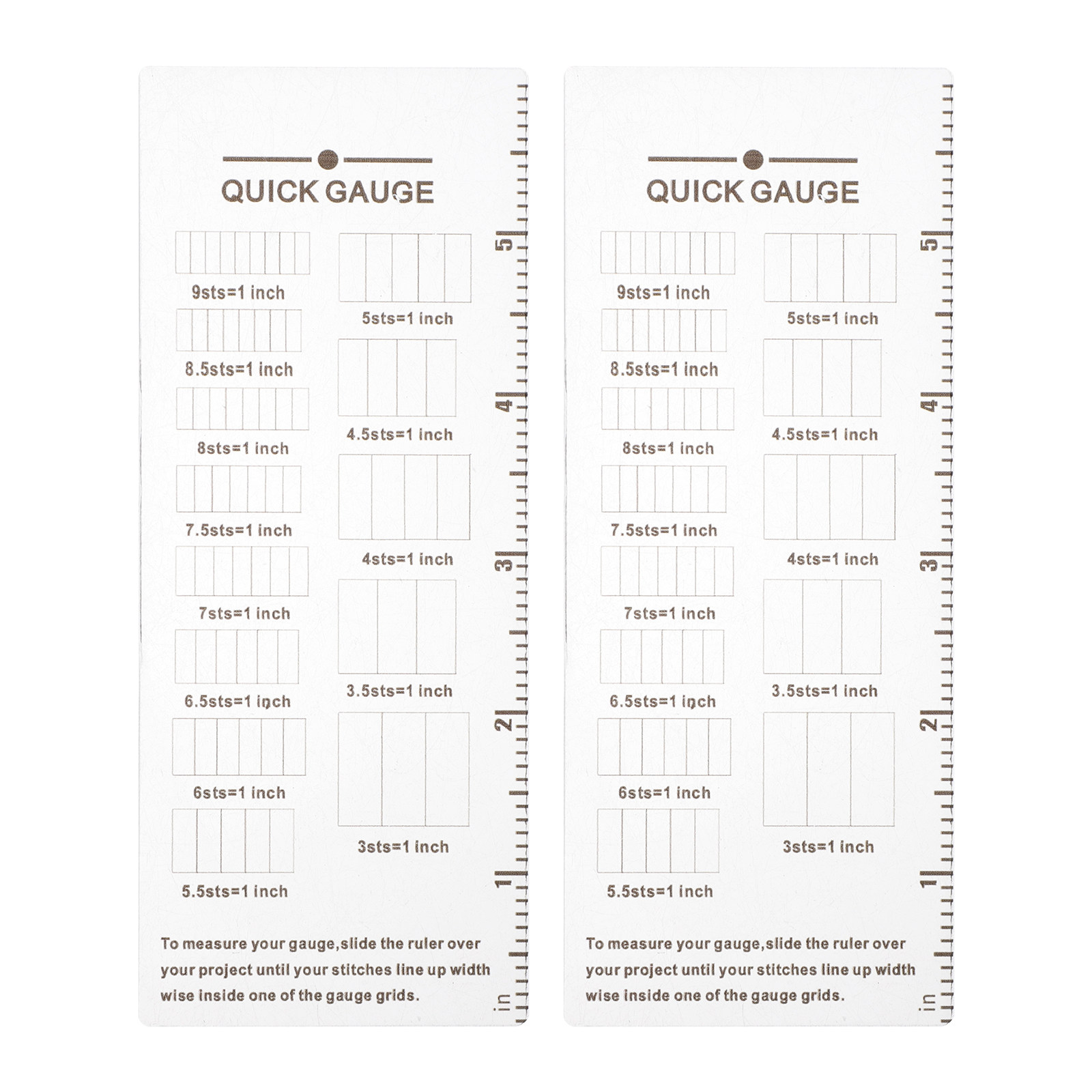 2 Stück Strickmaßstab aus Acry – Sewing Gauge Ruler Bewertung und Preis