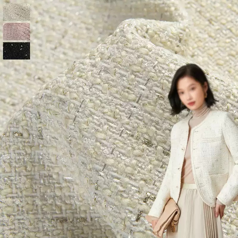 Beige Farbe und Golddraht garn – Sewing Tweed Bewertung und Preis