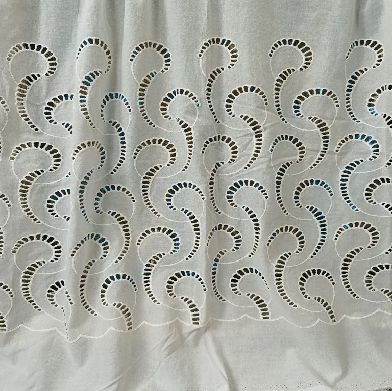100% Baumwolle, bestickter Loc – Sewing Eyelet Fabric Bewertung und Preis