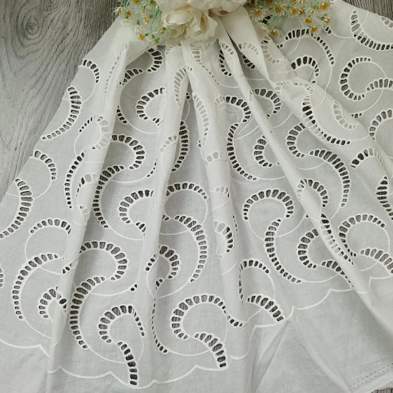 100% Baumwolle, bestickter Loc – Sewing Eyelet Fabric Bewertung und Preis