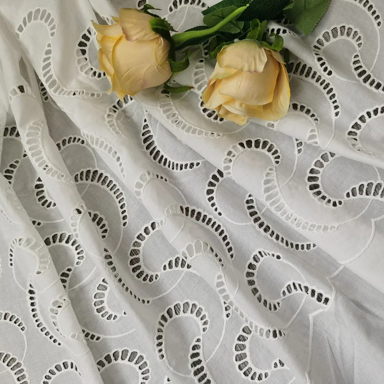 100% Baumwolle, bestickter Loc – Sewing Eyelet Fabric Bewertung und Preis