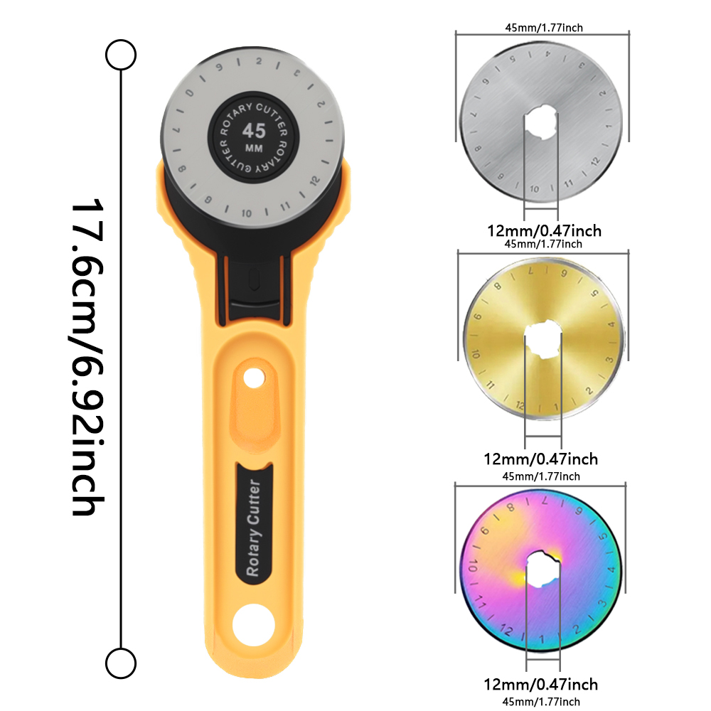 45 mm rotierender Stoffschneid – Sewing Necessities Bewertung und Preis