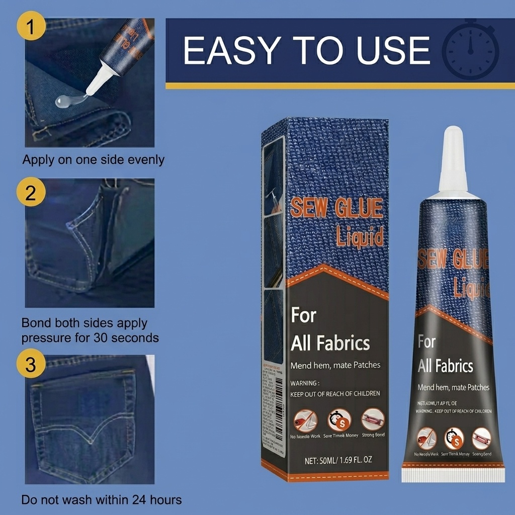 50 ml Stoff-Nähkleber, schnell – Sewing Repair Bewertung und Preis