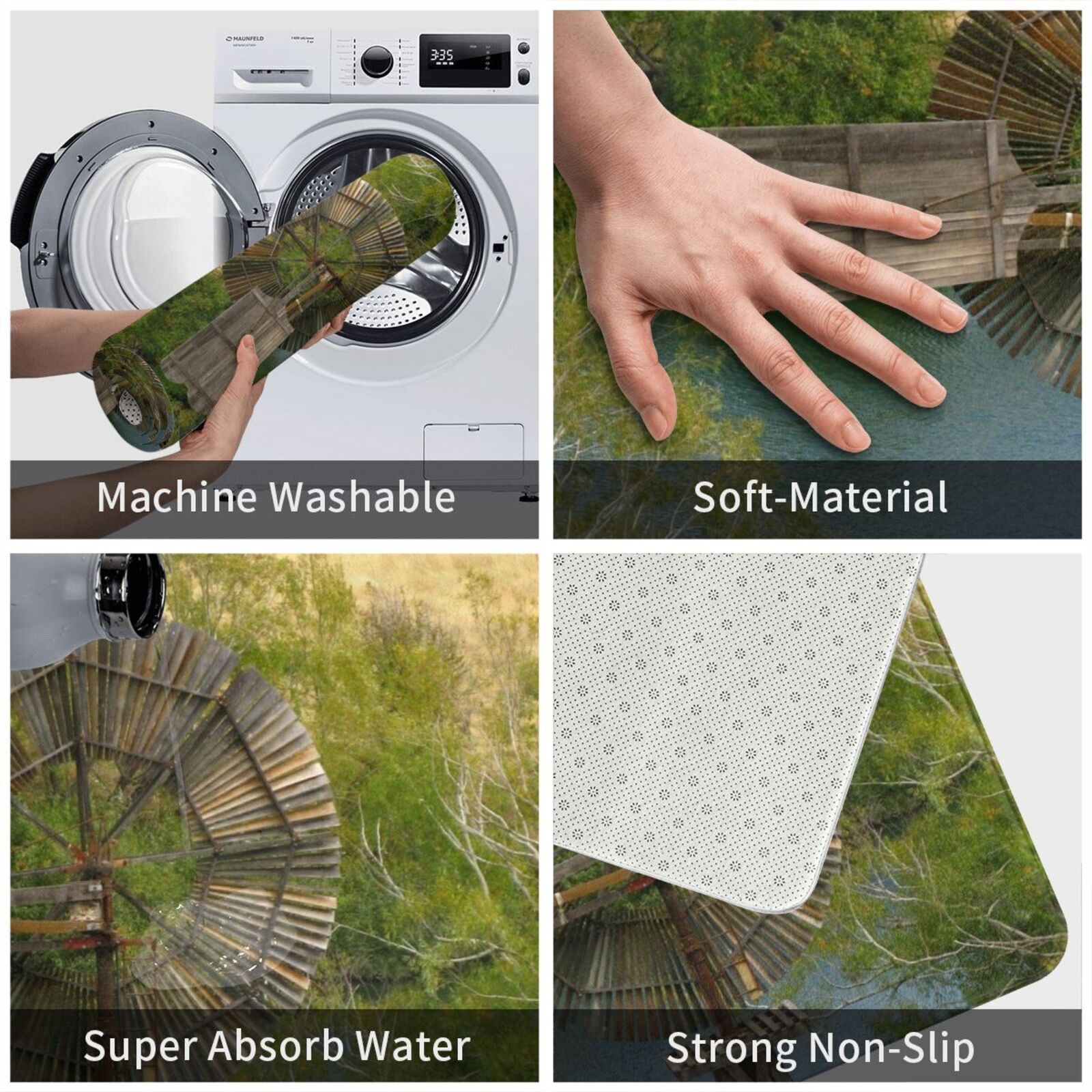 Windmühle aus Holz, Teppich, M – Century Textile & Sewing Supply Reviews Bewertung und Preis