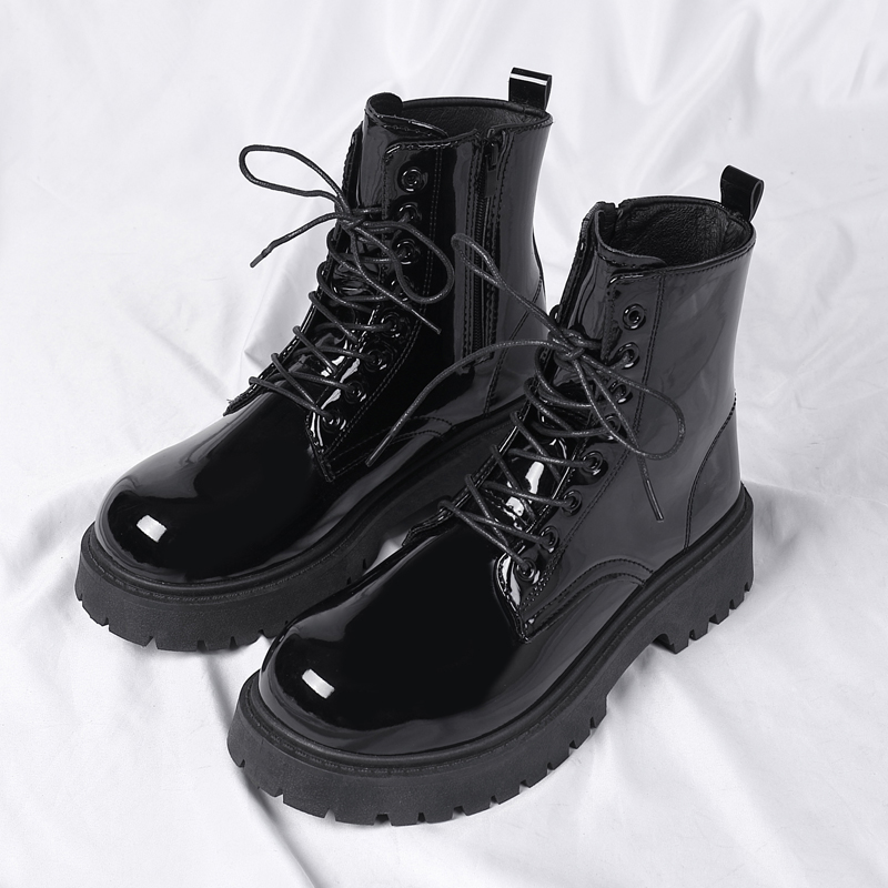 Combat-Knöchelstiefel, Lackled – Sewing Zipper Bewertung und Preis