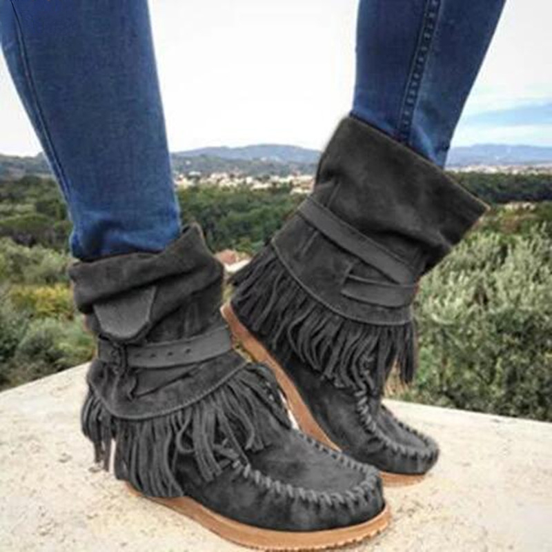 Retro-Quasten-Damenstiefel mit – Sewing Zipper Bewertung und Preis