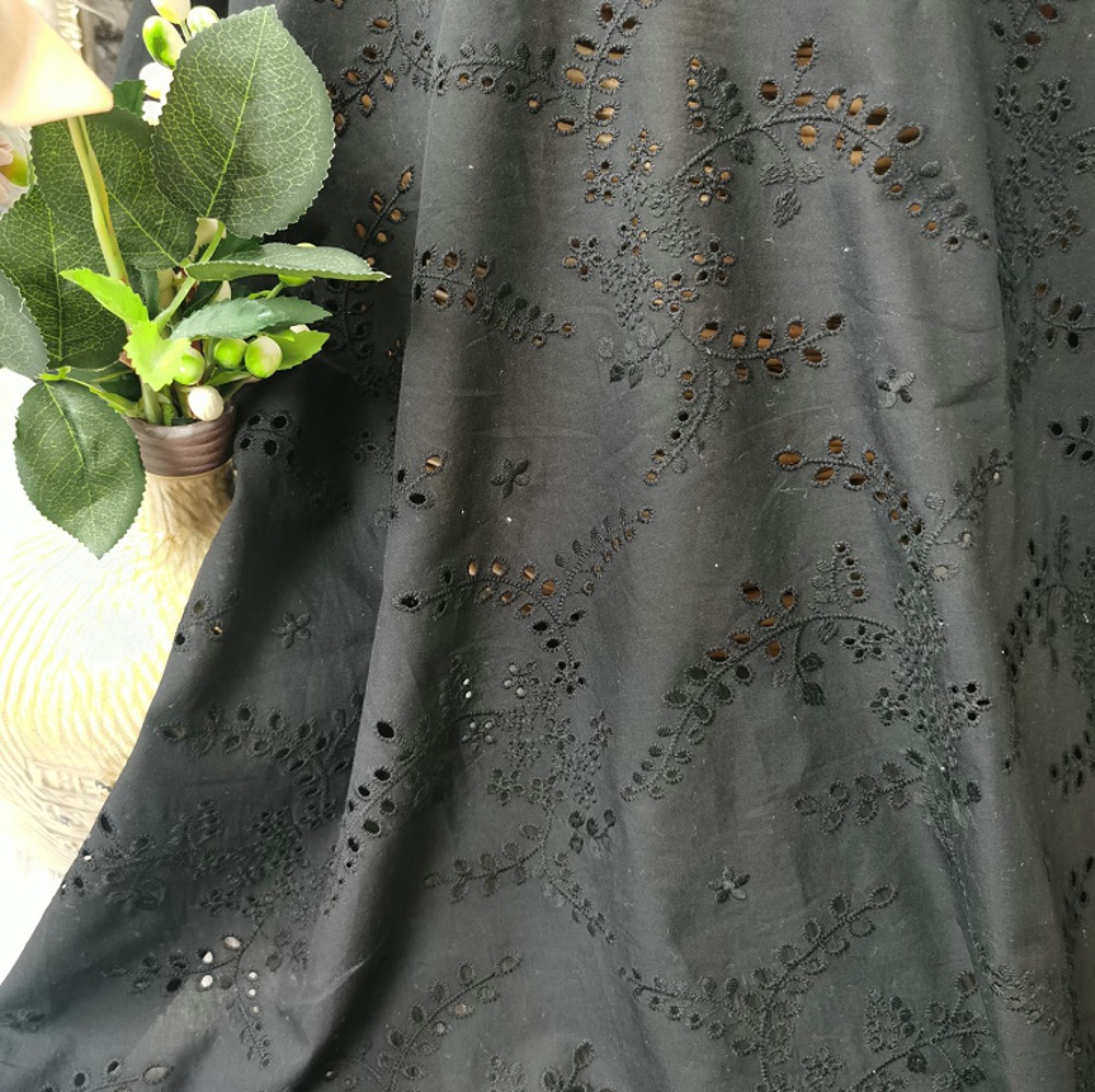 Hochwertiger, schwarzer, ausge – Sewing Eyelet Fabric Bewertung und Preis