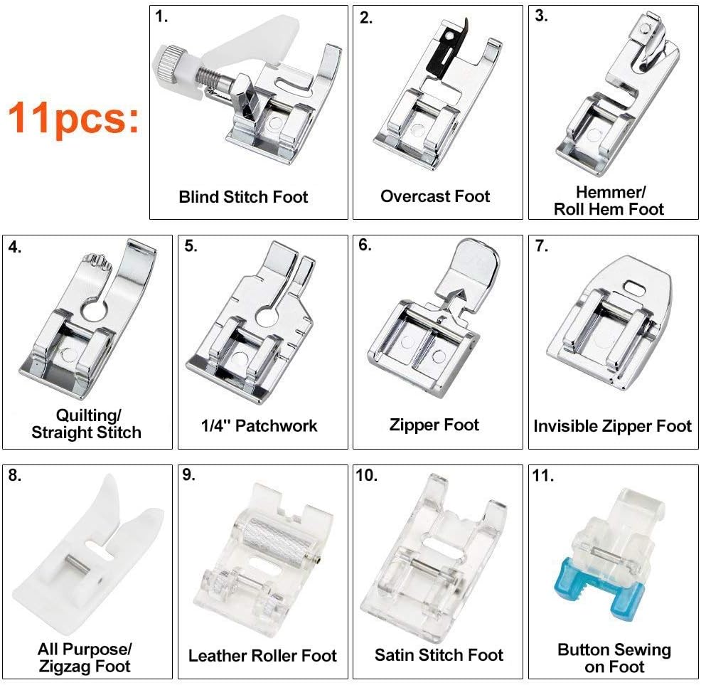 11-teiliges Nähfüßchen-Set - T – Sewing Machine Fabric Bewertung und Preis