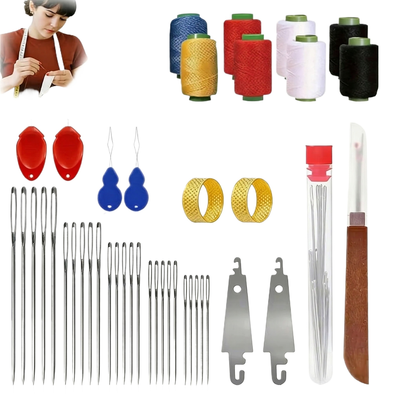 43-teiliges Großöhr-Nähnadel-S – Sewing Repair Bewertung und Preis