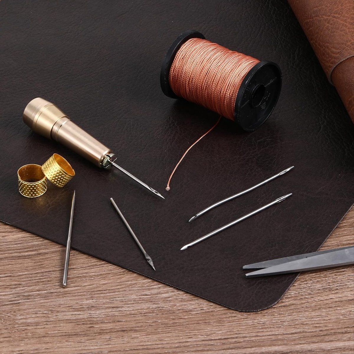 9-teiliges Leder-Nähahle-Set m – Sewing Repair Bewertung und Preis