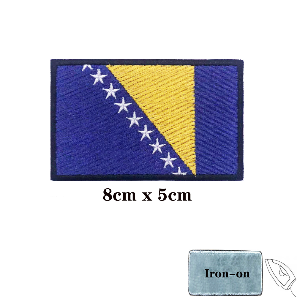 1 x Flagge von Bosnien und Her – Velcro Sew On Bewertung und Preis
