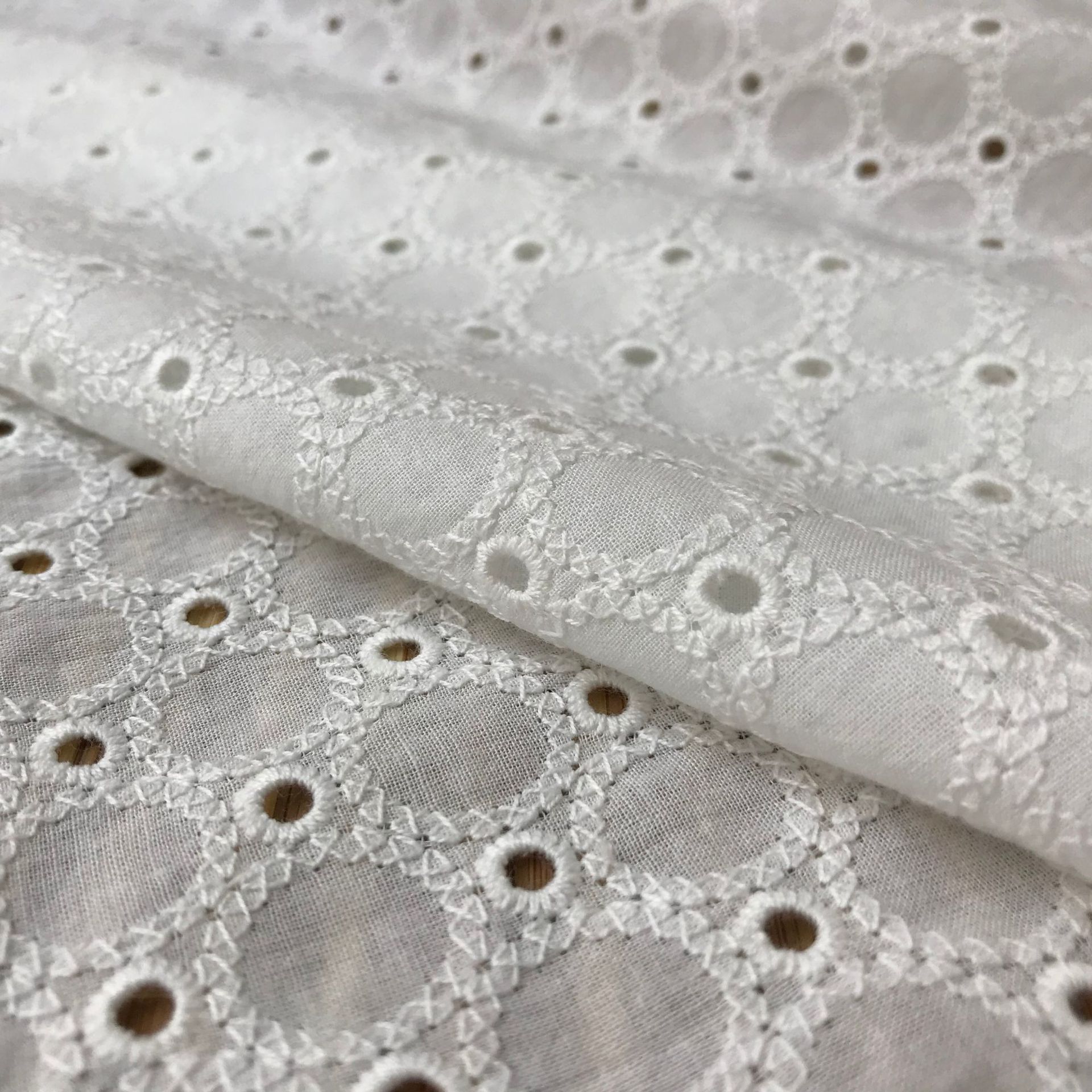 Baumwoll-Denim-Stoff mit klein – Sewing Eyelet Fabric Bewertung und Preis