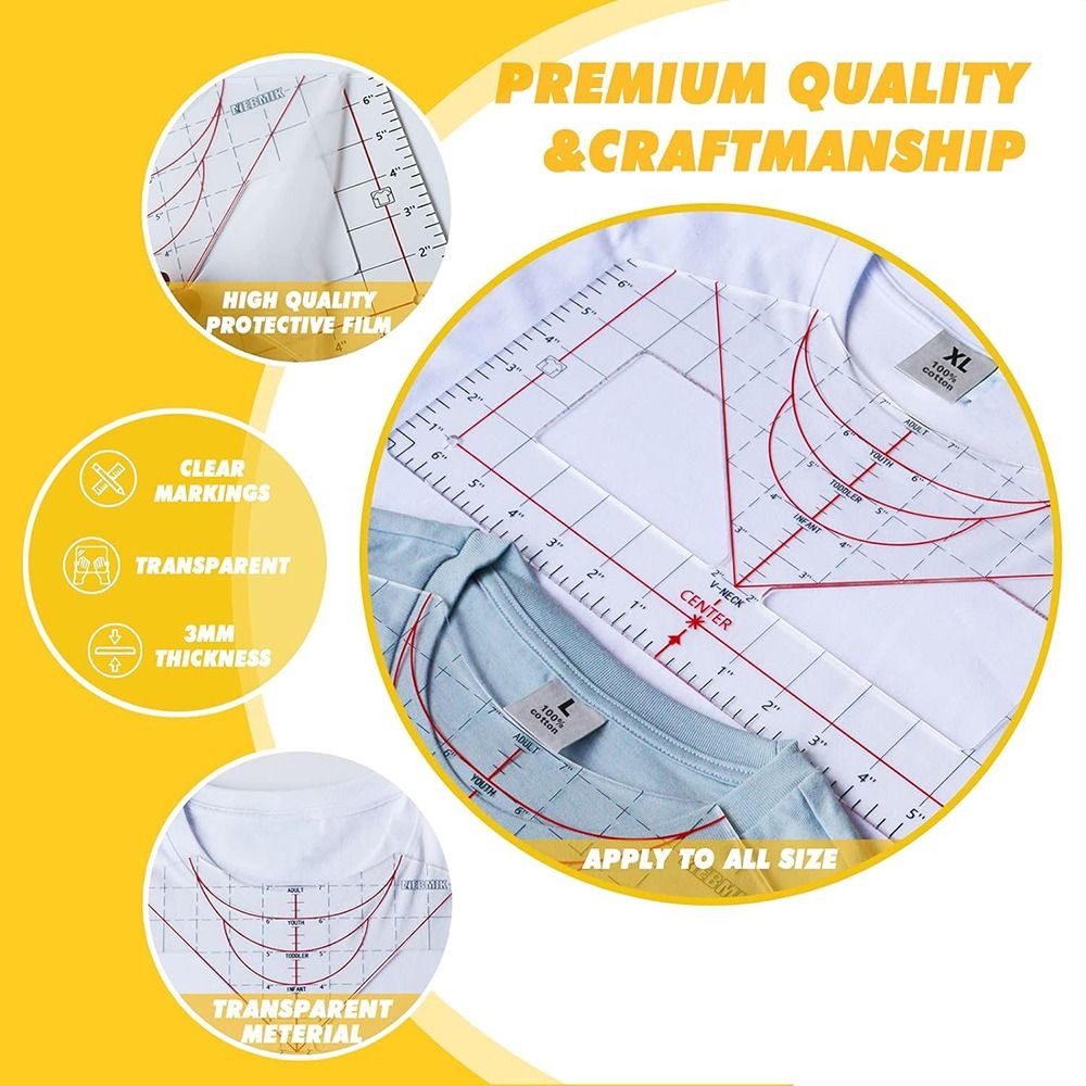 T-Shirt Lineal Guide für Vinyl – Sewing Tt Bewertung und Preis