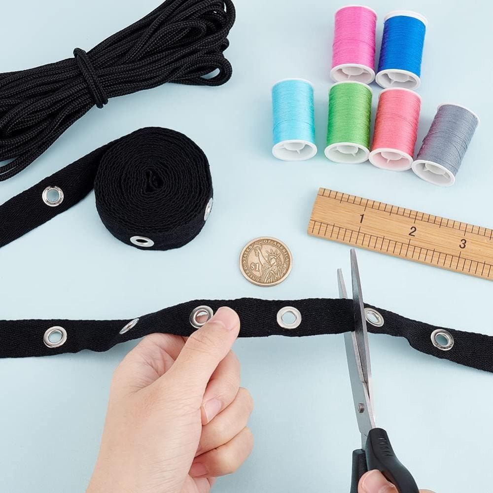 3 Yards Ösenband Schwarz, 3 cm – Sewing Eyelet Fabric Bewertung und Preis