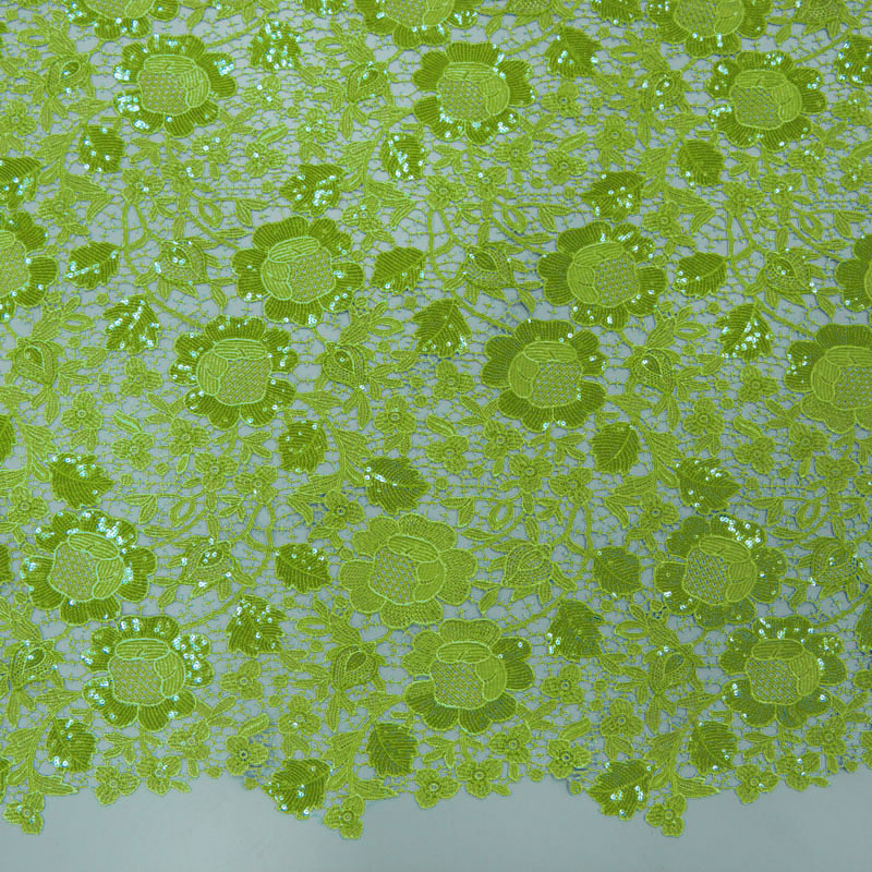 Zitronengrüner, hochwertiger,  – Sewing Eyelet Fabric Bewertung und Preis